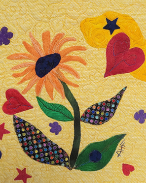 Accidental Valentine Art Quilt