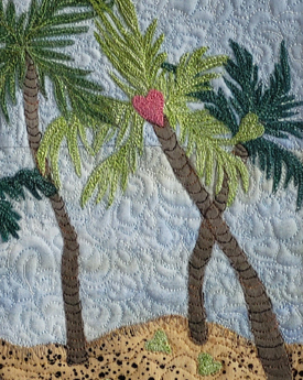It's Always Windy in Aruba Art Quilt
