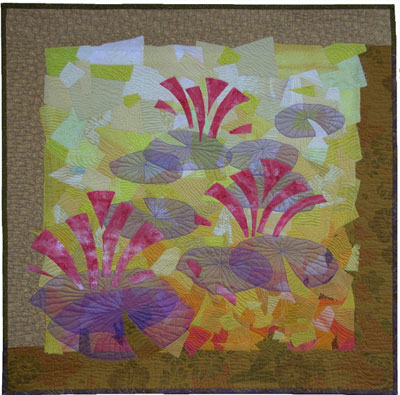 Water Lilies on Yellow